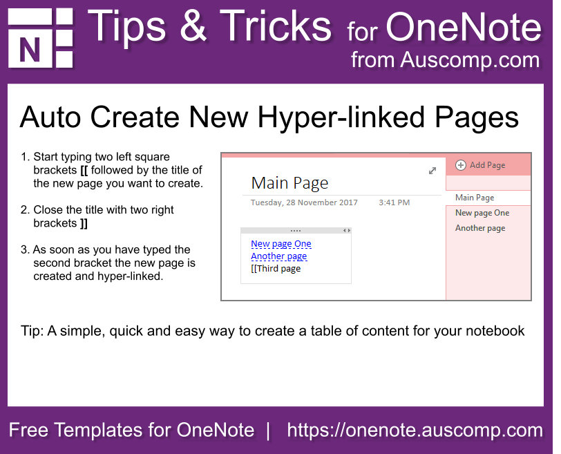 OneNote Tips & Tricks Templates for OneNote by