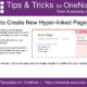 Tips and Tricks for OneNote users: Auto-create new hyper-linked pages with this simple trick. Please pin.