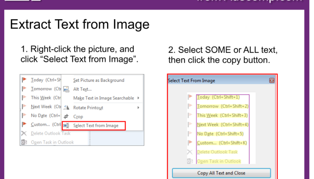 Tips and Tricks for OneNote users: Extract text from pictures with MS OneNote.