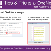 Tips and Tricks for OneNote users: Extract text from pictures with MS OneNote.