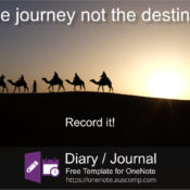 The journey, not the destination matters … Keep memories with this free template for OneNote.