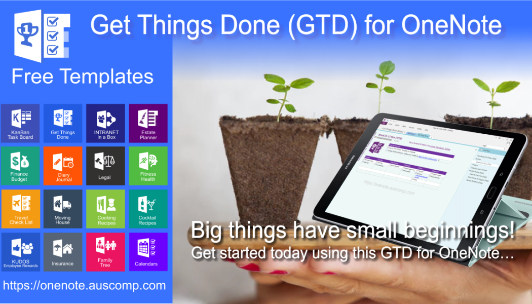 Download the “Get Things Done” template for OneNote.