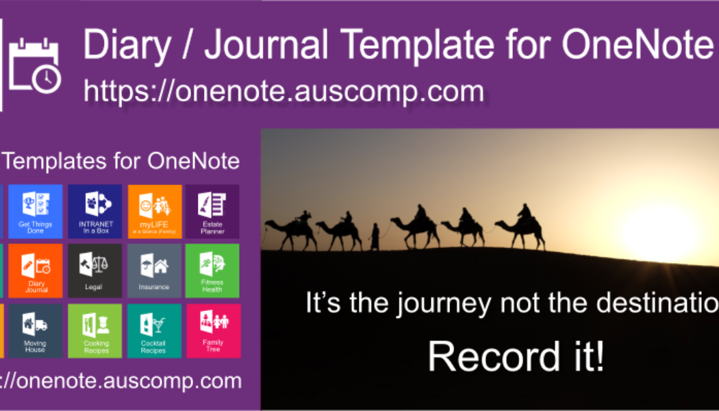 Did you know that MS OneNote makes a perfect diary? Here’s a free Template to get you started.