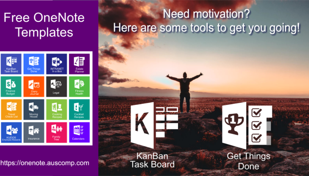 Download the GTD & KanBan templates for OneNote.