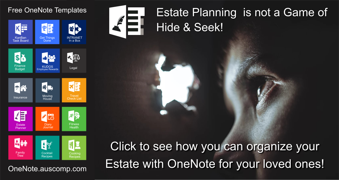 Organize your Estate using this OneNote Template! Please share ...