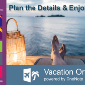 Vacation Organizer for OneNote. Plan the Details & Enjoy the Rest! Please RT
