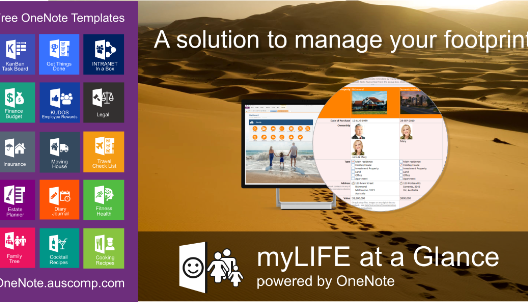 Have you thought about what happens to your life’s footprint? Manage it with myLIFE for OneNote.