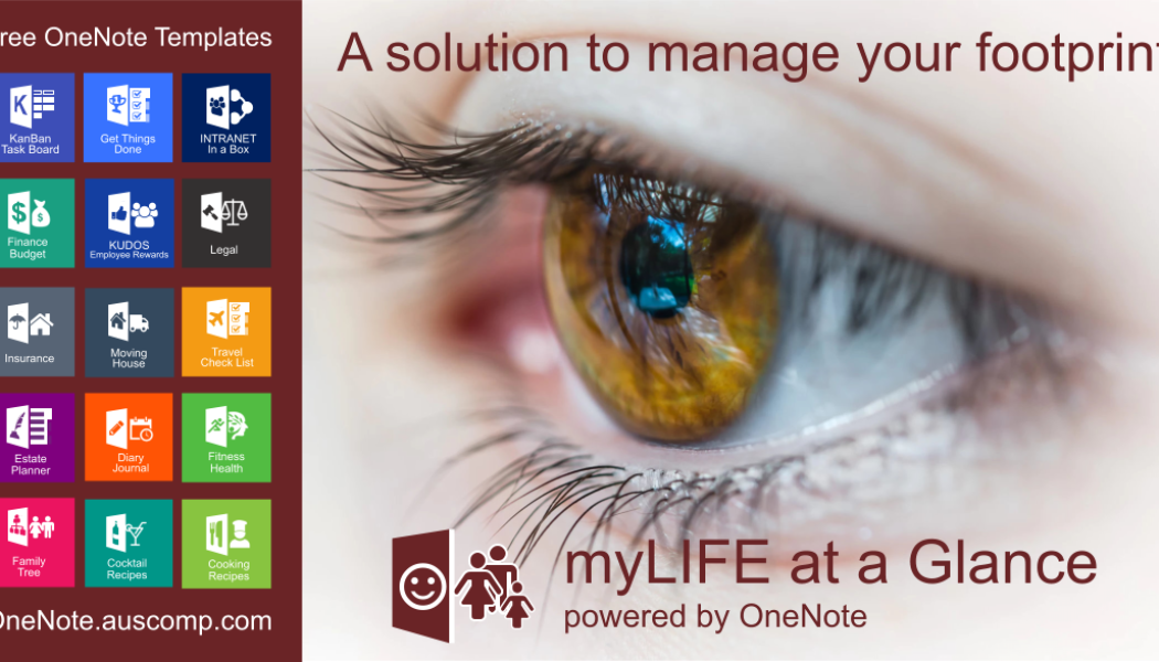 Manage your life’s footprint with myLIFE for OneNote.