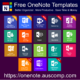 Medley of Free & Pro MS OneNote templates. KanBan, GTD, Planners, Teams, Projects, Estate Planner.