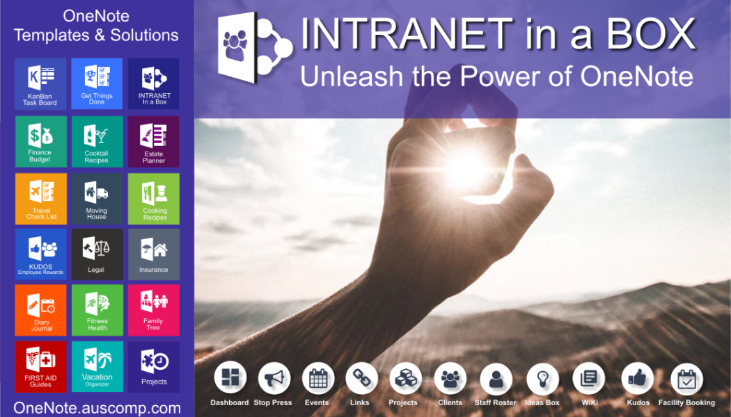 Intranet in a Box powered by OneNote. Please RT.