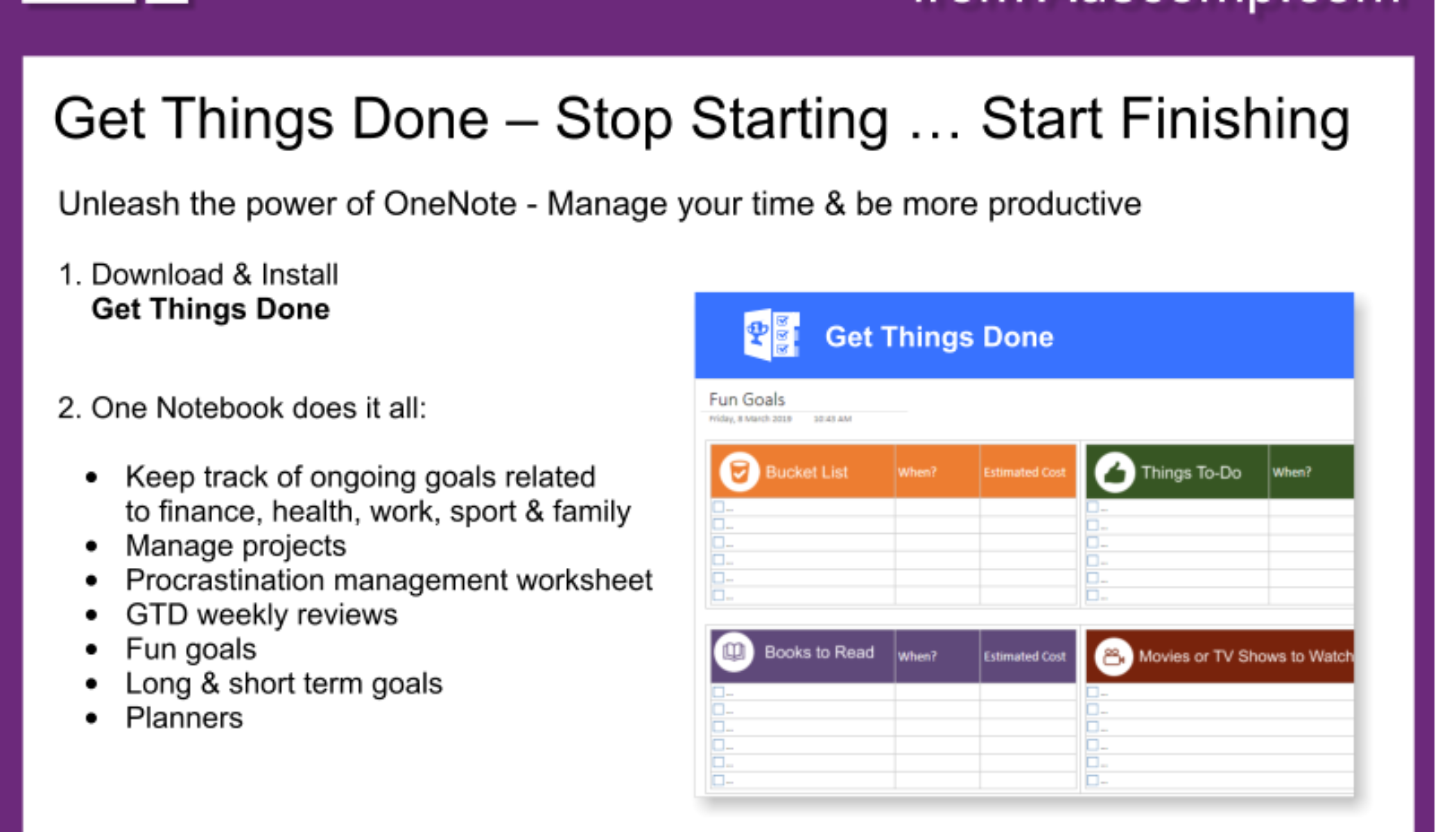 to do list template onenote