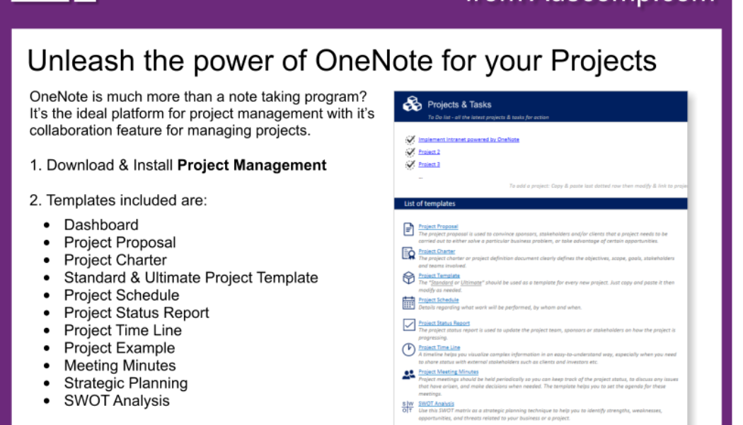 Tips and Tricks for OneNote users: Unleash the power of OneNote for your Projects. Please share.