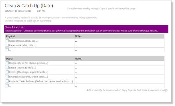 gtd-weekly-review-clean-catch-up-templates-for-onenote-by-auscomp