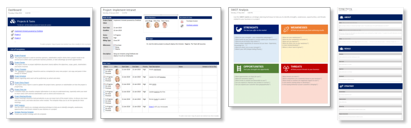 onenote project management template