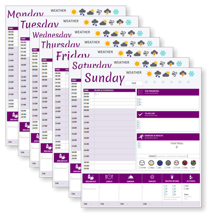 OneNote Planners - One Day At A Time