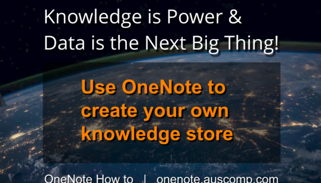 Knowledge is Power & Data is the Next Big Thing!