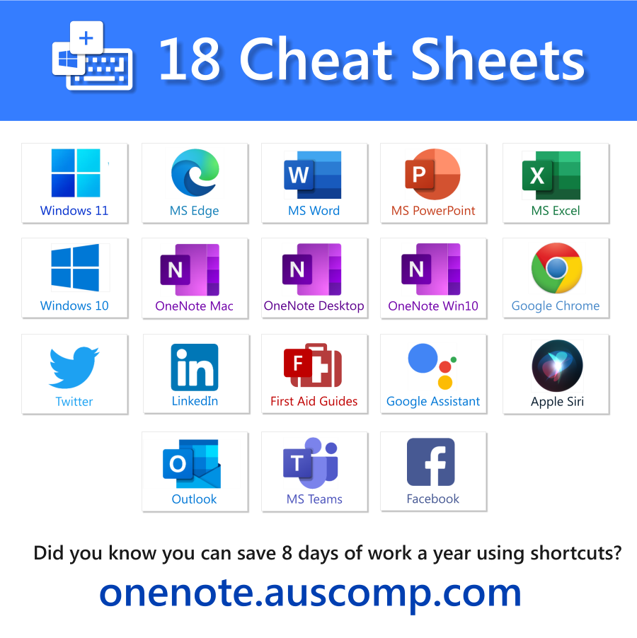 Cheat Sheets for Windows, Office 365 & Social Media