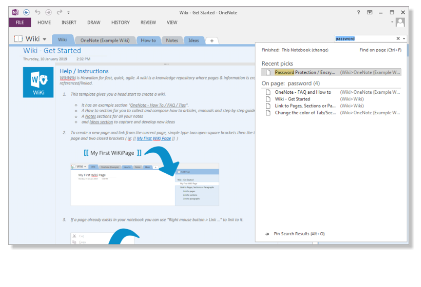 Onenote Wiki Template